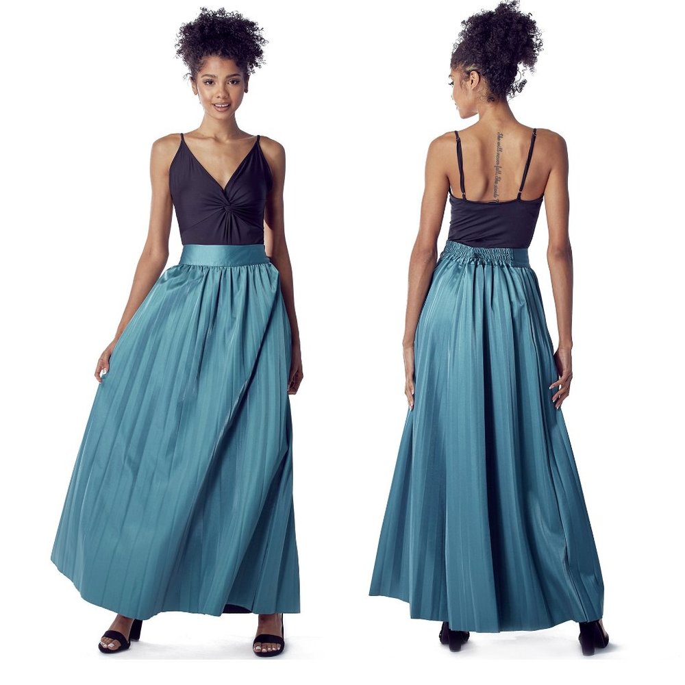New Tov Holy Blue Pleated Faux Leather Maxi Skirt Sizes S M L XL MSRP $152